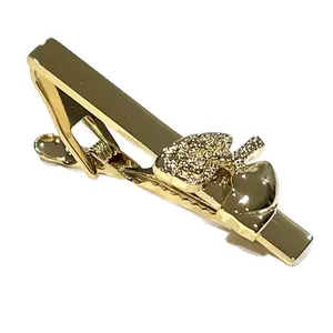MENDEPOT Gold Plated Lungs Design Tie Clip Men Tie Bar Gift For Father Husband