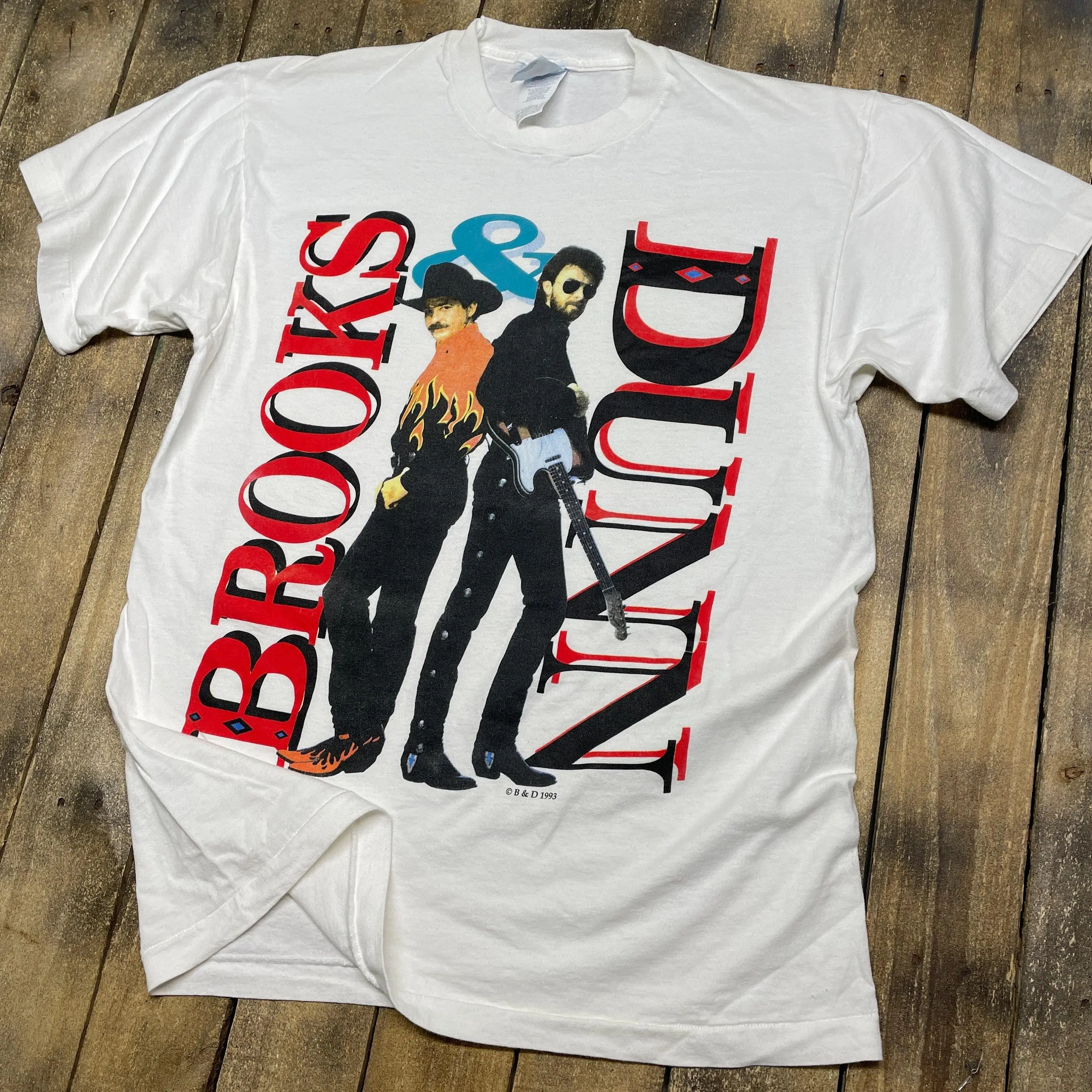 Vintage 1993 Brooks and Dunn Stampede Tour Country Music T-Shirt