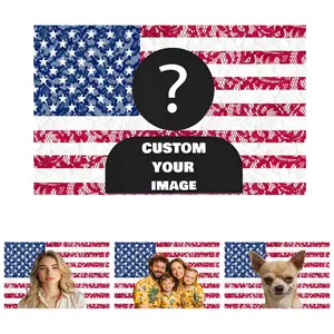Double-sided Design Your Own American Flag Add Photo Text College Dorm Indoor Wall Hanging Decoration