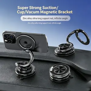 2026New Magnetic Vacuum Phone Holder, 360 Rotatable Suction Mount for Car Dashboard, Desktop  Navigation, Smartphone Suction Cup, Rotating Car Mount