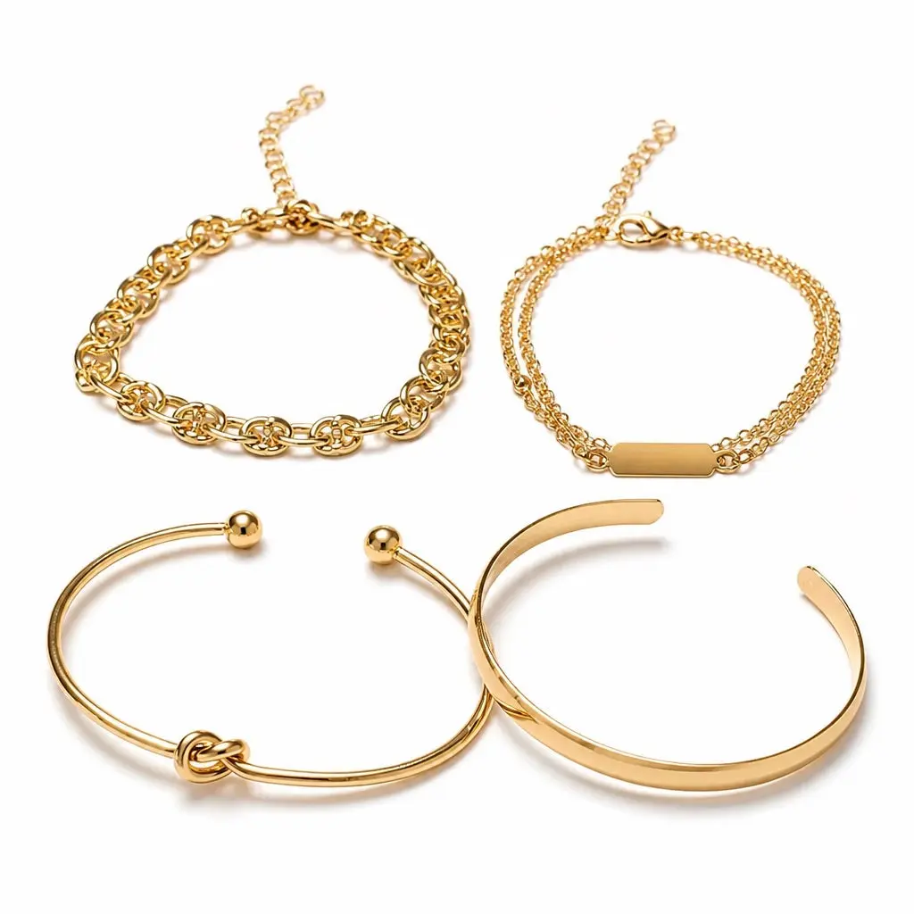 Paris Bracelet Set, Gold