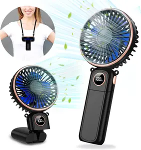 3-in-1 Pocket Portable Fans, Adjustable 6-Speed, Up to 22 Hours of Running Time, LED Display Screen, Low Noise for Outdoor & Office Summer Fan