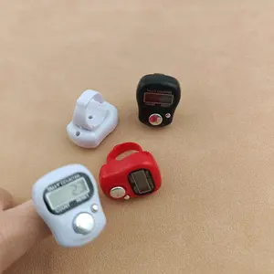 Multi-Pack Electronic Ring Counters Finger for Golf, Game, Running, Record Traffic, Sports, Counter Clicker Hindu Prayer Tracking Tasbih Tasbeeh Click Beads Knitting Zikr Chanting Muslims Goods Counting, Lap Crochet, Score, Fidget, People, Inventory