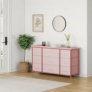 【GARVEE】Multi-Functional Tall Dresser with 8 Drawers, Power Outlets, and LED Lights - Ideal for Bedroom, Living Room, and Entryway - Supports Up to 50" TV