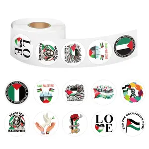 500 Count Roll Palestine Stickers - Palestinian stickers