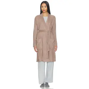 Barefoot Dreams CozyChic Ribbed Robe in Sable