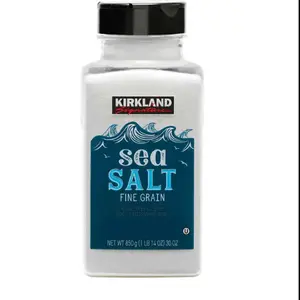 Kirkland Signature Sea Salt 30 oz - Fine Grain, Flavoring Ingredient, Organic, Ideal for Savory Flavors
