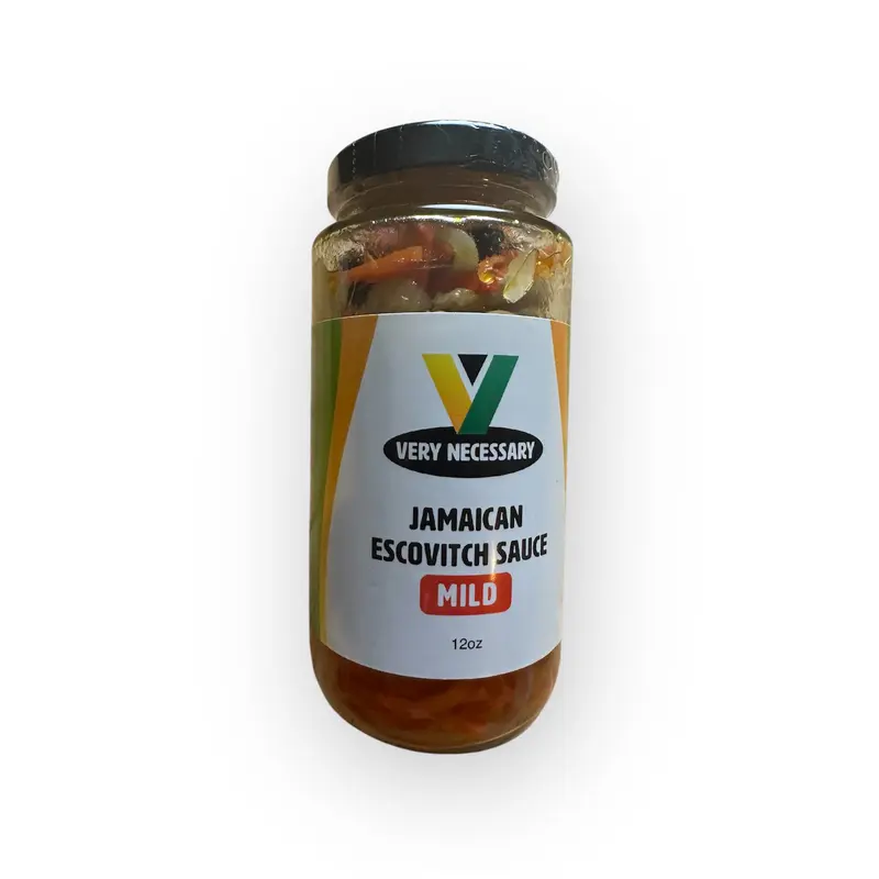 Jamaican Escovitch Sauce Sugar-Free Organic Natural Bottle Flavor Garlic Vegetable Carrot Onion seasoning hot sauce