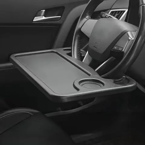Multifunctional Car Dining Tray - Round Dashboard Storage Organizer, Ideal for Holding Food, Drinks, Utensils, Home & Party Supply Car Accessory