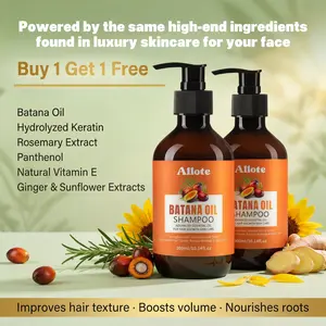 Buy 1 Get 1 Allote Batana Oil Hair Growth Shampoo 20.3 fl.oz - Strengthening Formula with Rosemary & Mint Oil for Men & Women with Thinning Hair - Sulfate-Free Vegan Shampoo for All Hair Types Haircare