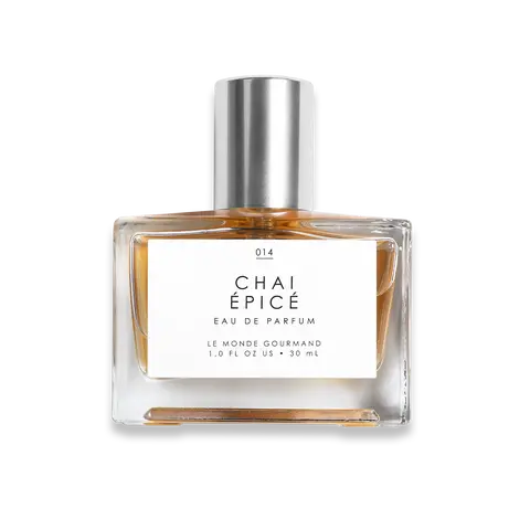 Le Monde Gourmand Chai Épicé Eau de Parfum 30mL | Sweet + Spicy Perfume with Violet Fig, Muguet Musk + Blonde Woods