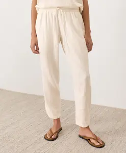 Women's Organic Coastal Double Gauze Tapered Pull-On Pant