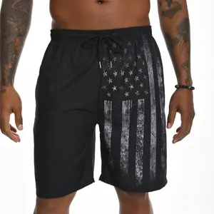 Men's Lightweight Printed Beach Shorts, Summer Beach Shorts, Hawaiian Holiday Printed Shorts