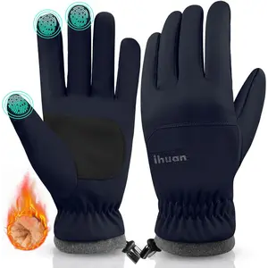 ihuan Winter Waterproof Ski Gloves Men Women, Snow Warm Cycling Cold Weather, Driving Biking Running