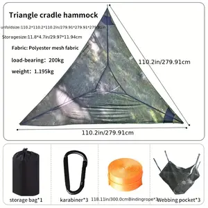 Outdoor Triangular Hammock For Multi-person, Large Camping Hammock Swing, Outdoor Triangular Hammock