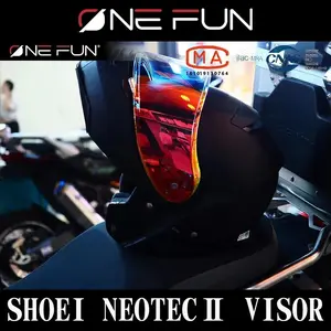 ONEFUN Neotec 2 CNS-3 Motorcycle Helmet Visor for Shoei Neotec II Full Face Helmets Photochromic Anti-Fog Lens Adjustable Clear Visibility