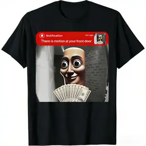 Tung Tung Tung Doorbell Meme Graphic Tee Short-sleeved T-shirt