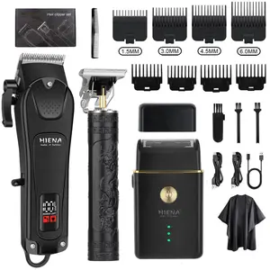 Men's Grooming Kit USB Rechargeable Electric Shaver Set with Trimmer, Professional Home Haircut Tool, Ideal Gift for Father's Day & Valentine's Day, High Quality Trimmer, Cordless Hair Clipper