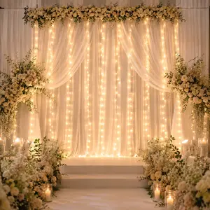 LED Curtain Lights, 300LED 8 Modes Fairy String Lights with Remote, Waterproof Window Lights for Bedroom, Party, Wedding, Christmas Decor
