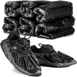 60 Pack (30 Pairs) Shoe Covers - Boot Covers Plastic Disposable Waterproof Shoe Covers for Men and Women Fits All Sizes of Shoes for House Cleaning