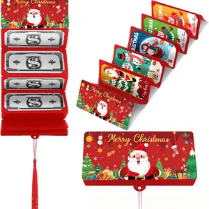 1Pcs Christmas Cash Gift Envelope, Surprise Money Clip for Men and Women, Cartoon Greeting Card, Fantasy Theme, Money Clip, Creative Cash Gift Wallet, Unique Multifunctional Cash Box for Any Recipient