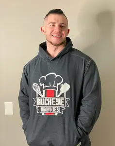 TEAM BUCKEYE BROWNIES Premium Eddie Bauer Dark Grey Hoodie