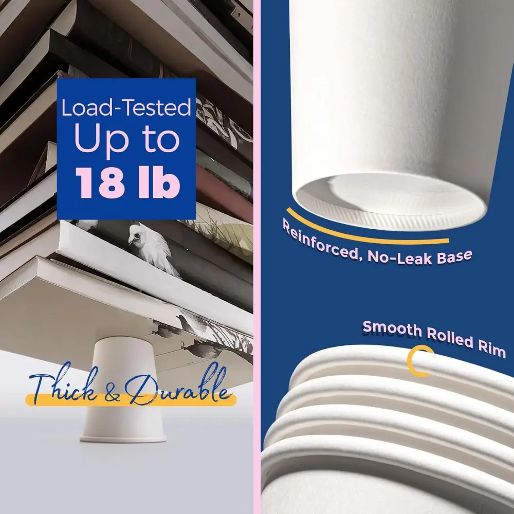 100 Pack 8 oz Disposable Coffee Cups with Lids-Leak Proof for Travel,  Office, Hot/Cold Beverages (Black Lids) - TikTok Shop