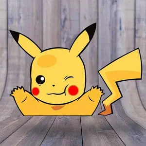 Cute Pikachu Peeking Window Vinyl Decal Anime Sticker Pokemon Vinyl Decal Anime Team Rocket Legendary Stickers