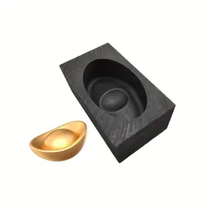 Corrosion-Resistant Graphite Slot Gold Coin Mould High-Temperature Graphite Mold, Durable Graphite Casting Tool for Precious Metal Jewelry Making
