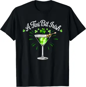 A Tiny Bit Lucky Irish Girls St Patrick's Day Womens T-Shirt