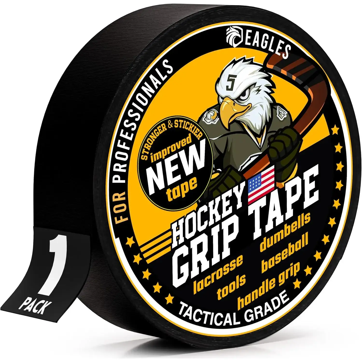 Hockey Tape Multipurpose Cloth Tape Roll for Lacrosse Baseball & Softball Bats, Rackets, Pullup Bars, Gardening Tools, Sports Gift Perfect for Wrist, Ankle, Foot, Knee and Hand Taping
