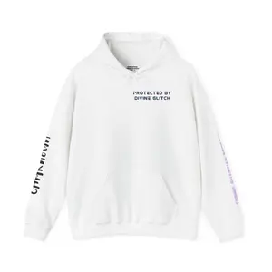 Cosmic Guardian Hoodie – “Protected by Divine Glitch” | Spiritual Techwear | OhmKnown Original