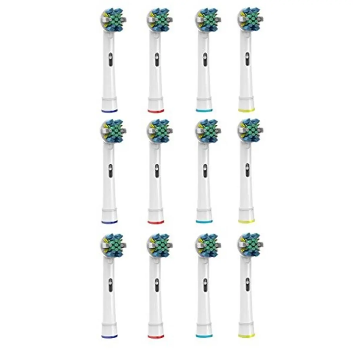 PURSONIC Floss Action Replaceable Toothbrush Heads - Pack of 12, Compatible with All Oral B, Plaque-Removing Bristles, Dog & Cat Grooming Oral Care Accessories