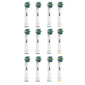 PURSONIC  Floss Action Replacement Brush Heads for Oral B - Pack of 12