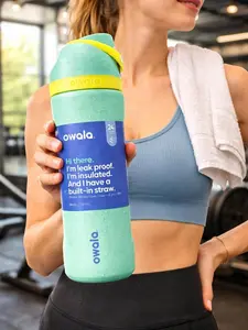 Owala Reusable Insulated Bottle Floral Pattern Leakproof Flip Top