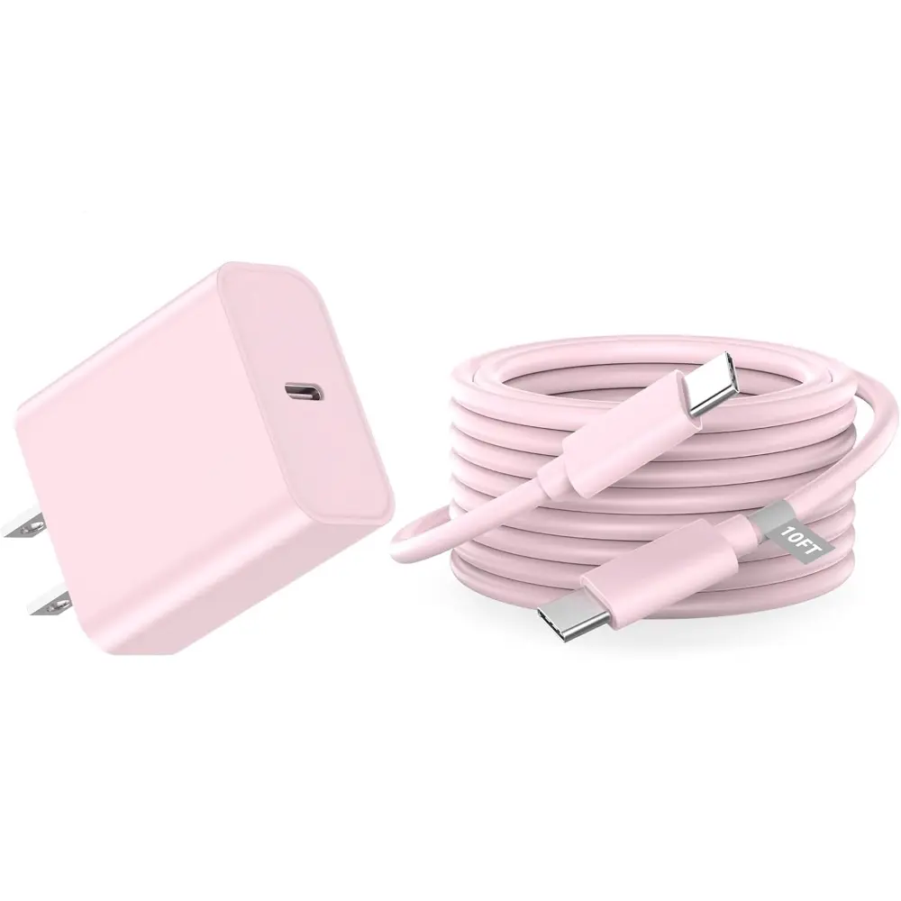 iPhone 17 16 15 Charger Fast Charging 10 FT Fast Charger Cord, 20W USB C Wall Charger Adapter with 10FT Type C Charger Fast Charging Cable for iPhone 17/17 Pro/17 Pro Max/Air/16/16 Pro/16 Pro Max/15 Pro Max