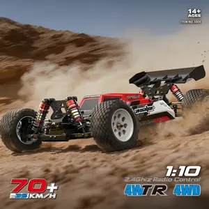 JBL1001 1:10 RC Electric Off-Road Model High-Speed Car 2.4GHz RC Car Top Speed 70km/h 4WD High-Speed Car 60A Brushless ESC RC 4WD RC Off-Road Car RC Electric High-Speed Car Model with 3S Battery RC Car Gift