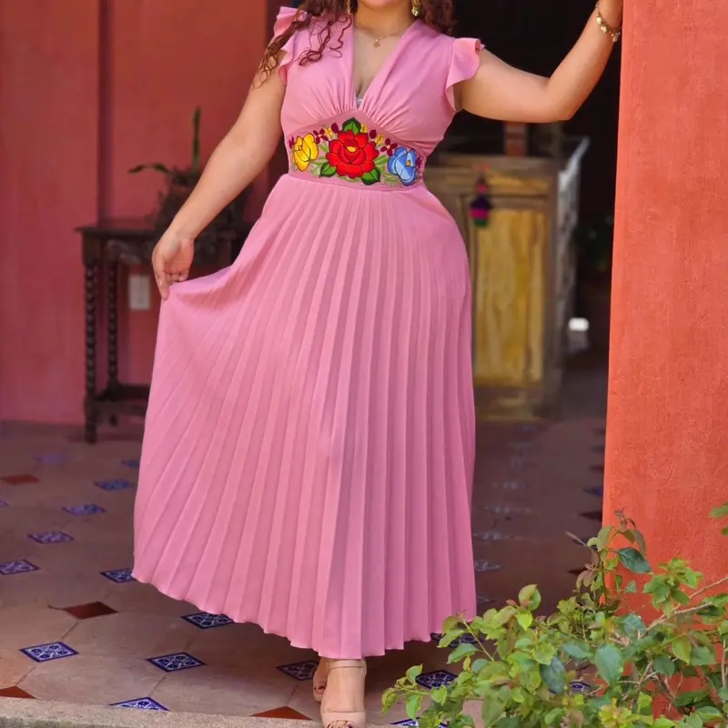 phase eight trisha embroidered maxi dress Traditional Mexican Girl Embroidered Dress 2-8 – unik Retail main image 1