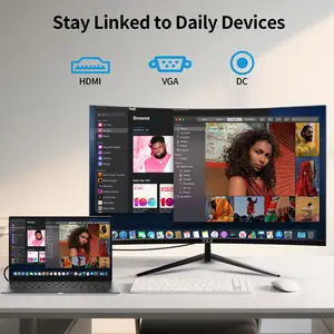 32-inch 2K QHD 2560x1440 eSports Gaming monitor | 1500R Curvature 165Hz High Refresh Rate Curved monitors | Curved LCD Gaming Monitor PC Computer Screen, Game Ready. The Heart-Stopping Gift Choice for Boyfriends and Fathers. Frameless
