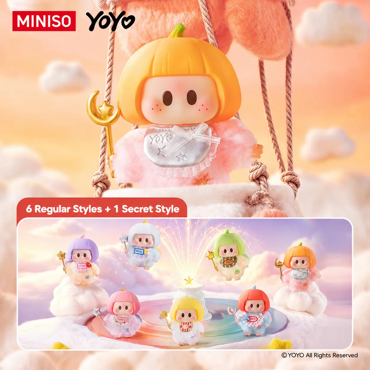 YOYO Angel Baby Vinyl Plush Blind Box Dual Material Soft Plush & Smooth Vinyl Face Warm Sweet Ornament To Soothe Anxiety For Students And Office Workers sohochic