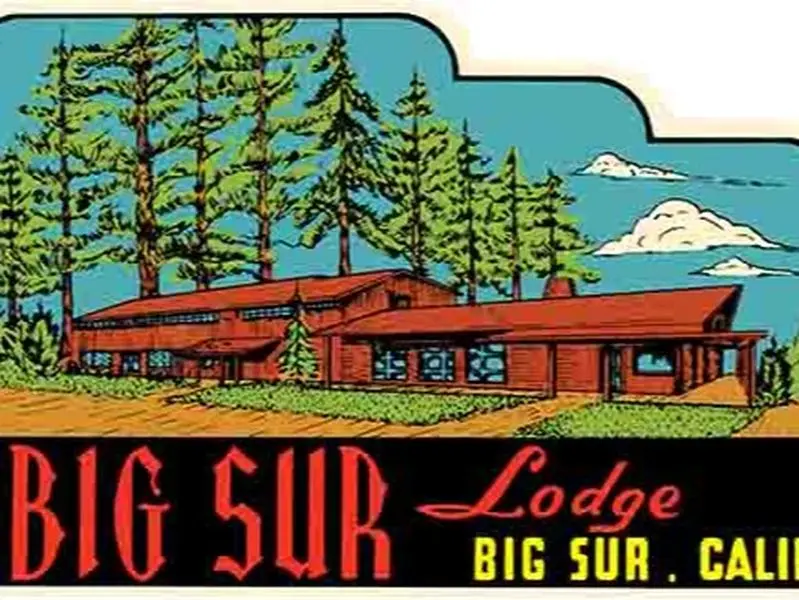 Vintage Big Sur Lodge California CA   bumper sticker travel decal