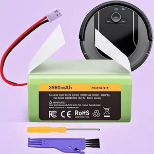 3.2Ah Replacement Vacuum Battery - Compatible with Shark Ion R75, RV761, RV850C - Long-Lasting Power, Rechargeable, Secure Fit - Works with RV1000S, RV1100VL - Not for 3-Prong Connector Models