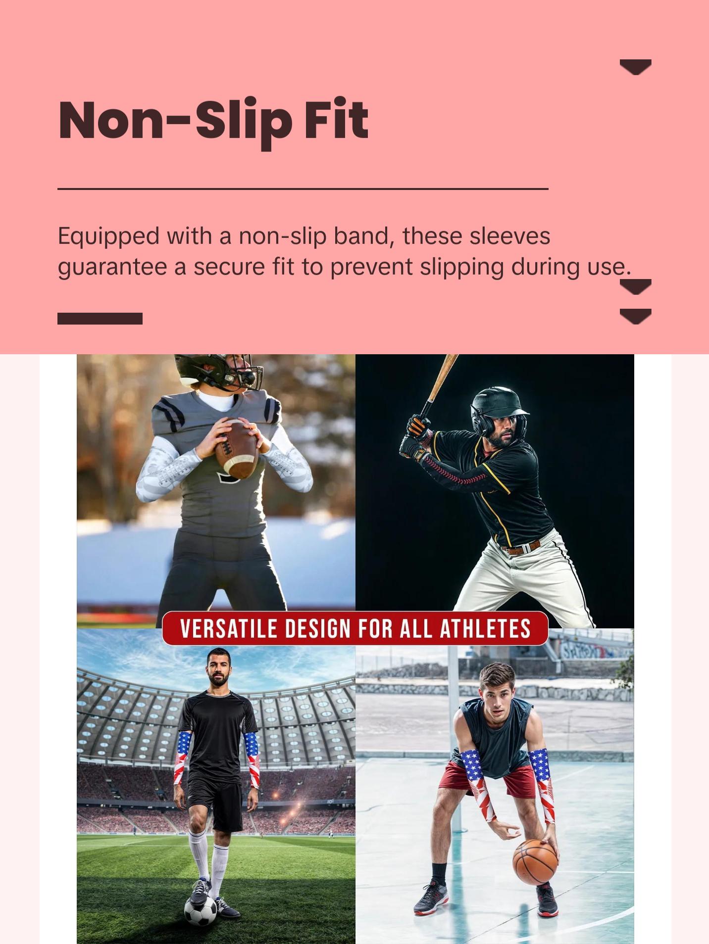 Exxact Sports 1 Pair Compression Arm Sleeves for Men Women, Breathable Baseball Arm Sleeve Football Sleeves Youth Adult - (Autism)