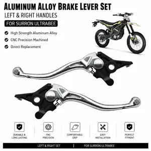 Aluminum Alloy Brake Lever Set - Left and Right Handles, Compatible with Sur-Ron Ultra Bee Electric Cross-Country Motorcycle