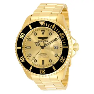 Invicta Men's 35723 Pro Diver Automatic 3 Hand Gold Dial Watch