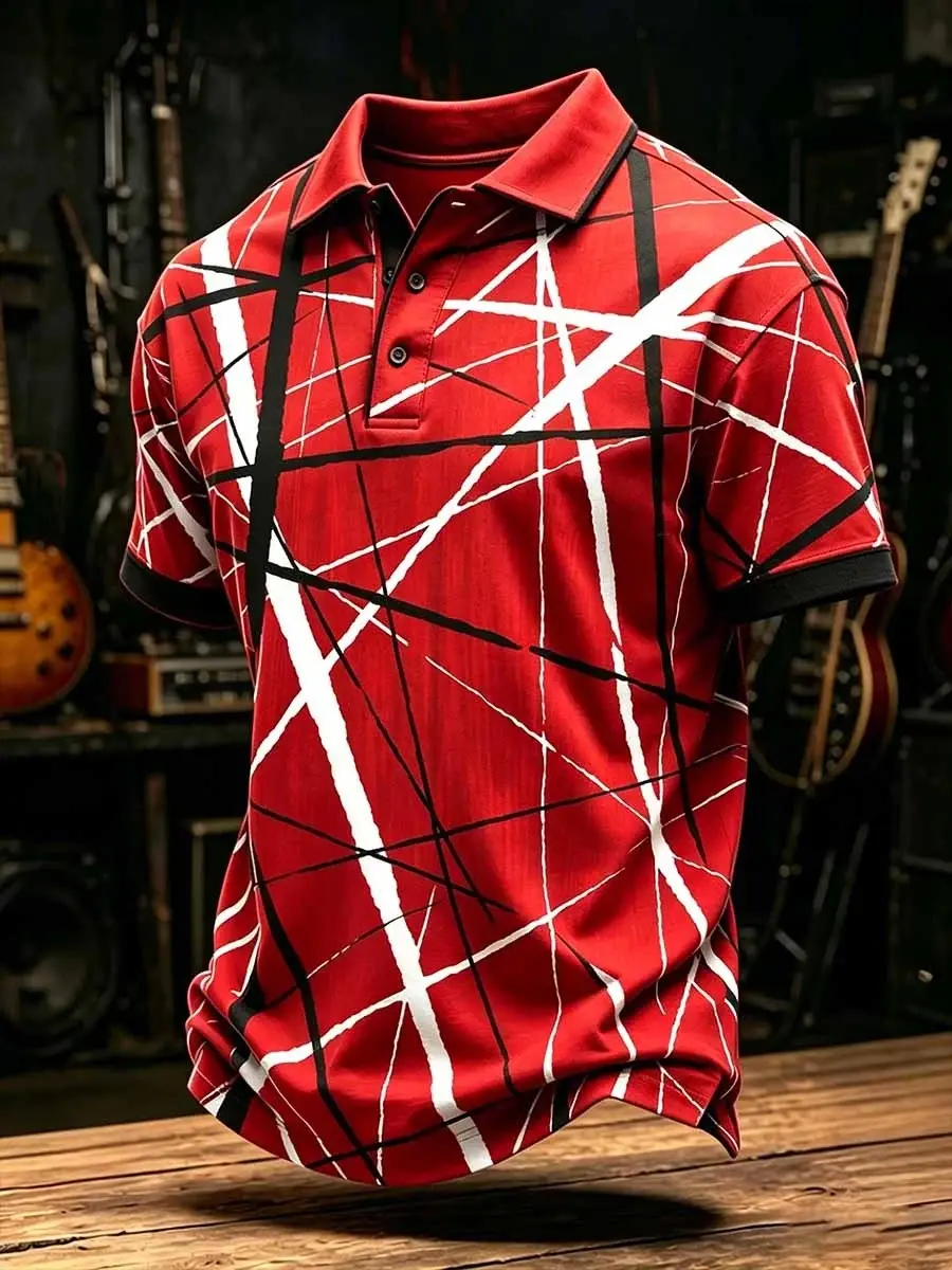 Vintage Van Halen Skull Polo Shirt Retro Hard Rock Band Apparel Gifts For Brothers - HNW - Polo Shirt  HG