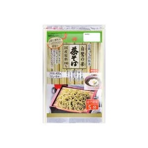 Japanese Matcha Soba Noodles Shirasagi No Hana Chasoba 14.1 oz - Green Tea Buckwheat, Quick Meal