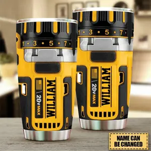 Power Tool Tumbler, Fathers Day Gift, Gift For Him, Dad Gift, Mechanic Tumbler Drinkware Flask Drinkware Flask