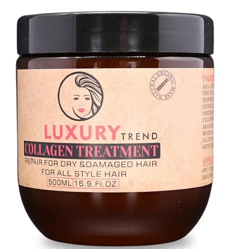 Luxury Trend collagen con Keratina mascarilla capilar para eliminar el frizz y devolver elasticidad al cabello Conditioner Haircare