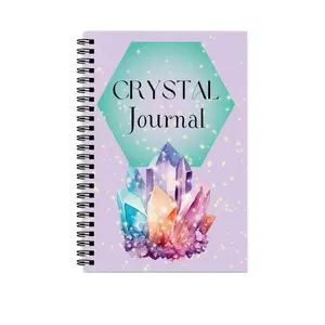 Crystal Energy Journal Notebook, 45 Pages Spiral Binding, Cross-Border in Stock, Perfect for Daily Reflections and Notes